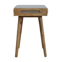 Poggiapiedi stile vassoio in tweed grigio