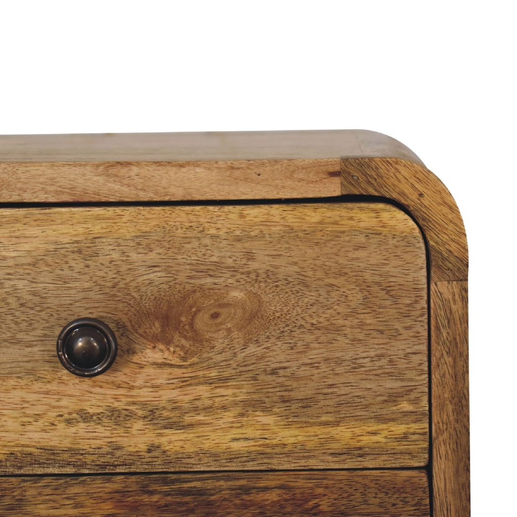 Comodino sospeso Mini Curve in rovere