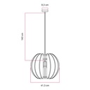 LAMPSHHADE Pendant lamp with elliptical shade – Without bulb, White melange – photo 7