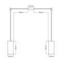 Lampada a 2 cadute con paralumi in legno TUB-E27 – Senza lampadina – foto 5