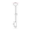 Lampada a sospensione in silicone con cavo tessile – Senza lampadina, Bianco – foto 4