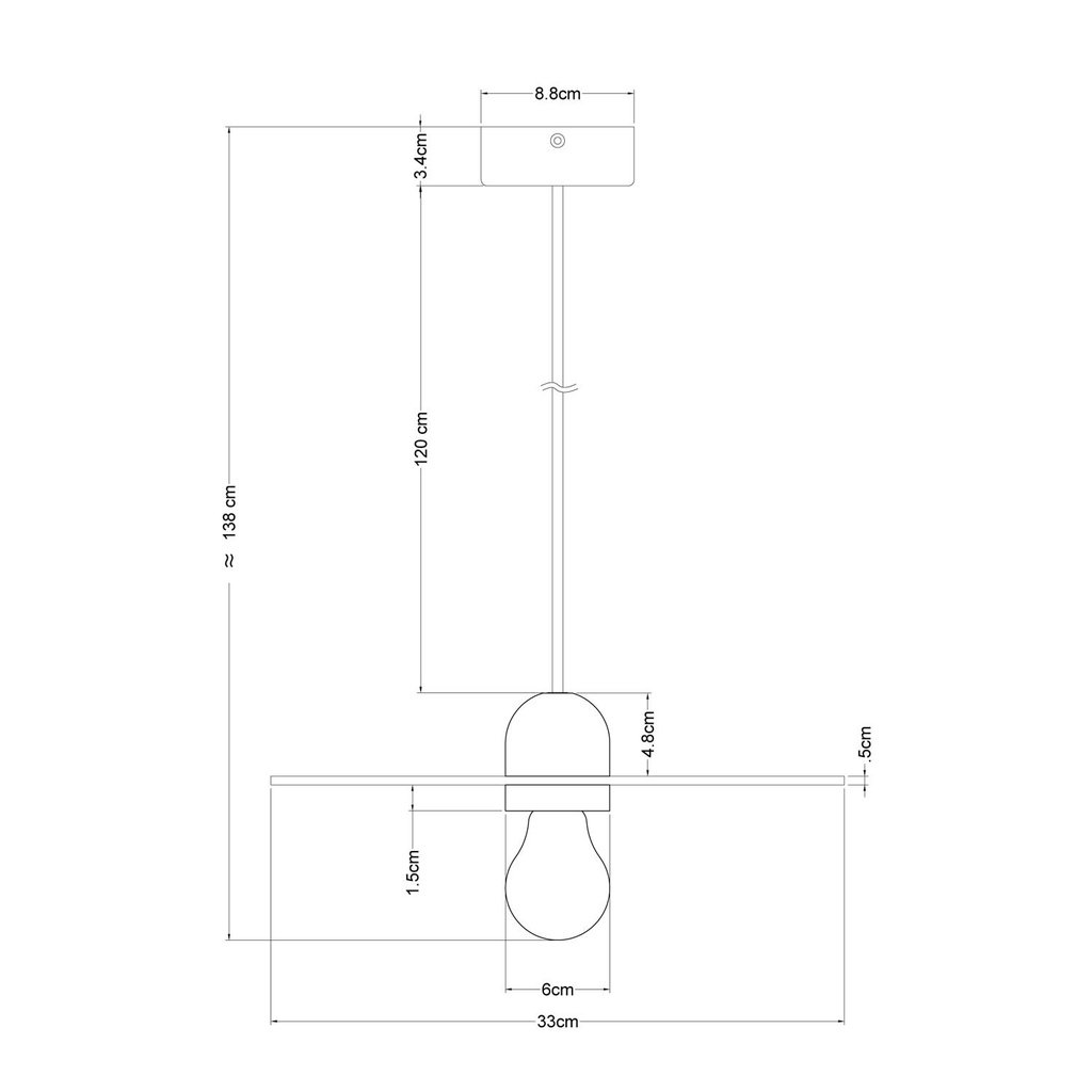 Suspension Wood avec câble textile et abat-jour UFO – Sans ampoule – photo 4