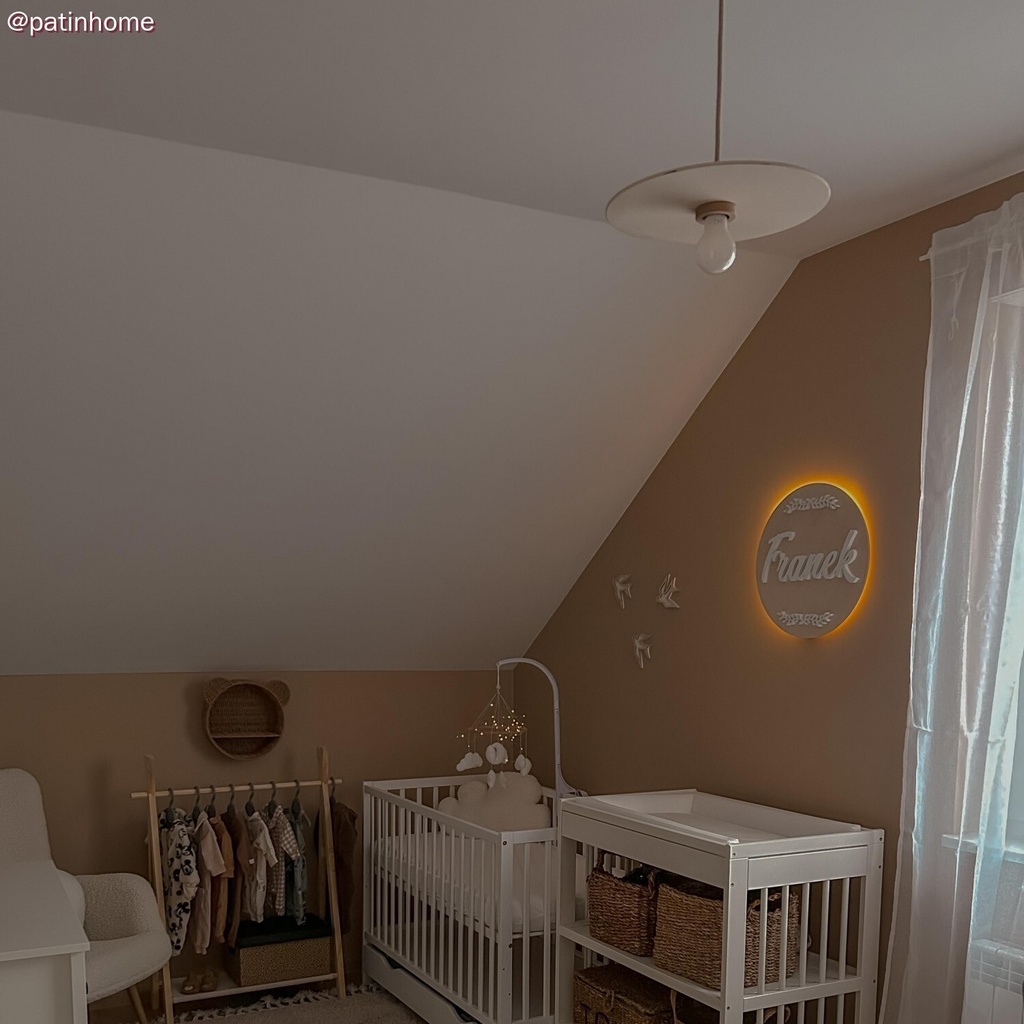 Suspension Wood avec câble textile et abat-jour UFO – Sans ampoule – photo 6
