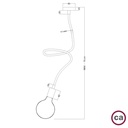 Creative Flex 60 cm Wand- oder Deckenleuchte – Ohne Leuchtmittel, Satintitan – Foto 6