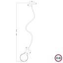 Flex 90 cm ceiling lamp – Without bulb, Brushed bronze – photo 5