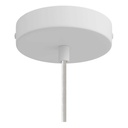 Suspension avec câble textile, abat-jour Ghostbell et détails en métal – Non, Sans ampoule, Blanc – photo 2
