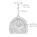 Suspension GHOSTBELL XL – Standard, Sans ampoule, Blanc – photo 6