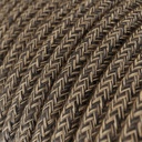 Suspension avec câble textile et finitions en bois – Sans ampoule, Effet wengé – photo 5