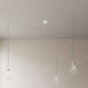 SPIDER - Suspension multiple à 3 abaissements avec abat-jour Drop – Non, Sans ampoule, Blanc – photo 3