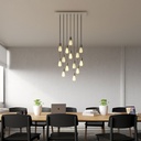 Suspension à 14 luminaires avec XXL Rose-One rectangulaire 675 mm – Sans ampoule, Blanc mat – photo 2
