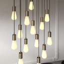 Suspension à 14 luminaires avec XXL Rose-One rectangulaire 675 mm – Sans ampoule, Blanc mat – photo 3