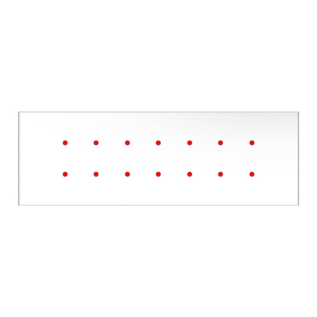 Suspension à 14 luminaires avec XXL Rose-One rectangulaire 675 mm – Sans ampoule, Blanc mat – photo 5