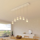 6-light pendant lamp with rectangular XXL Rose-One 675 mm – Without bulb, Matt white – photo 2