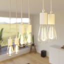 6-light pendant lamp with rectangular XXL Rose-One 675 mm – Without bulb, Matt white – photo 3