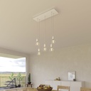 Pendelleuchte mit 5 Abhängungen und rechteckigem XXL Rose-One 675 mm – Ohne Leuchtmittel, Mattweiß – Foto 2