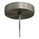 Lampada a sospensione con cavo tessile e portalampada in alluminio zigrinato – Standard, Senza lampadina, Titanio satinato – foto 2