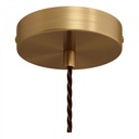 Lampada a sospensione con cavo tessile trecciato e portalampada in alluminio – No, Senza lampadina, Bronzo satinato – foto 2