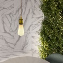 Lampada a sospensione con cavo tessile trecciato e portalampada in alluminio – No, Senza lampadina, Bronzo satinato – foto 3