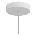 Lampada a sospensione con cavo tessile, paralume gabbia Diamond e dettagli in metallo – Senza lampadina, Bianco – foto 2
