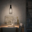 Pendant lamp with textile cable, Magnum bottle lampshade and metal details – No, Without bulb – photo 3
