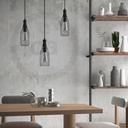 Pendant lamp with textile cable, Magnum bottle lampshade and metal details – No, Without bulb – photo 4