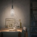 Pendant lamp with textile cable, Magnum bottle lampshade and metal details – photo 11