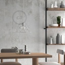 Pendant lamp with textile cable, Dome lampshade and metal details – Standard, Without bulb, White – photo 4