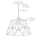 Pendant lamp with textile cable, Dome lampshade and metal details – Standard, Without bulb, White – photo 7