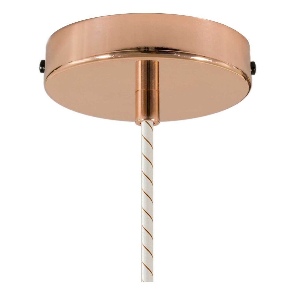 Lampada a sospensione con cavo tessile, paralume in ceramica 1