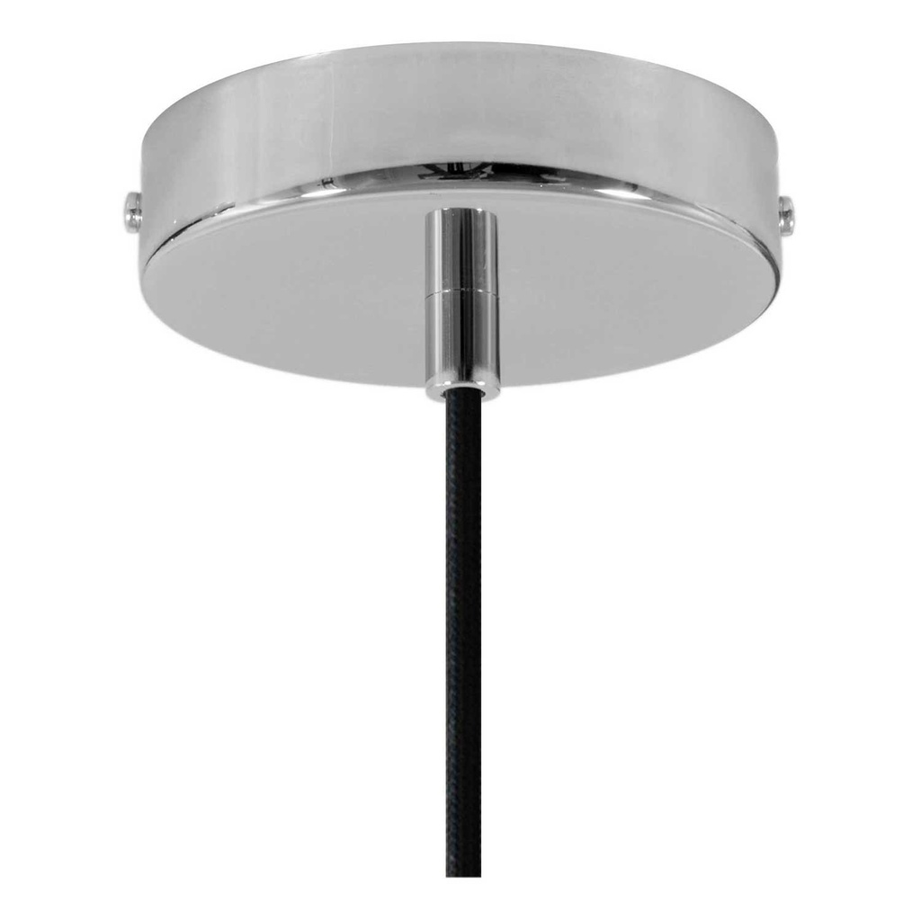 Lampada a sospensione con cavo tessile e paralume Imbuto in  1