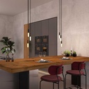 3-drop suspension with P-Light and Rose-One 200mm – Without bulb, Black – photo 3