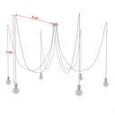 Multiple pendant lamp with 6 falls with ceramic finishes – Without bulb, White – photo 8
