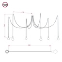 SPIDER - 6-pendant multi-suspension lamp – Without bulb, White – photo 6