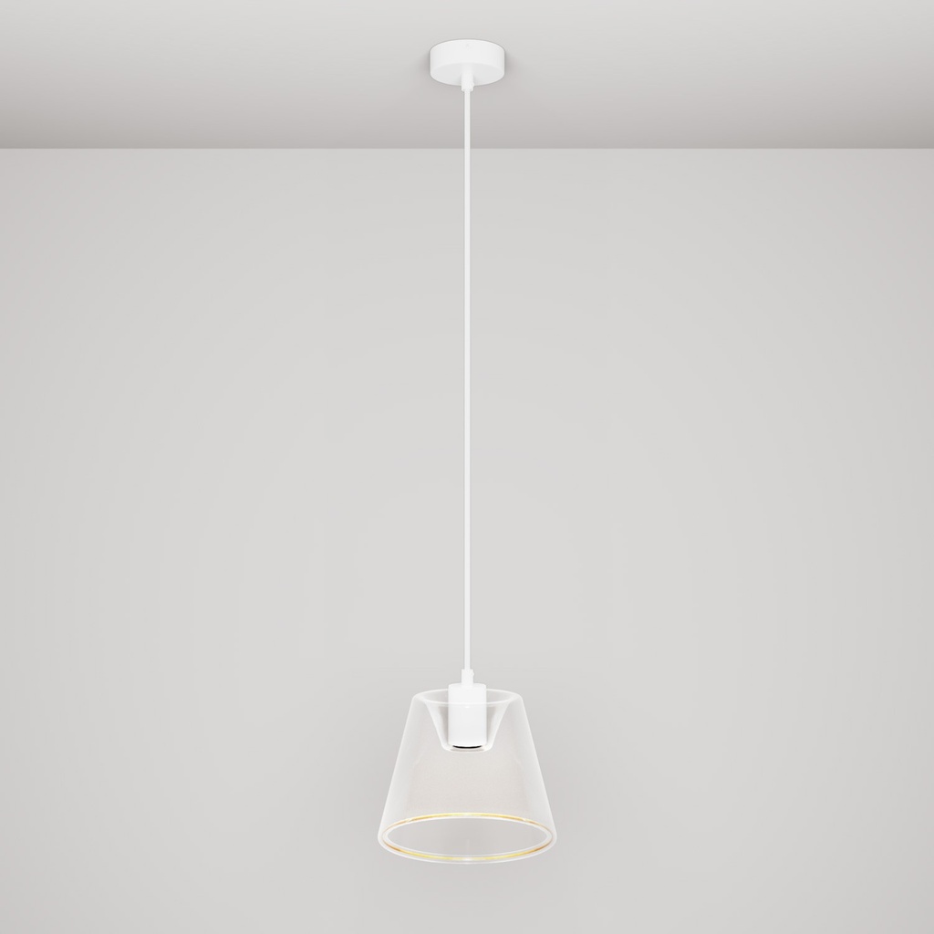 Pendant lamp with cone Ghost bulb – White – photo 3