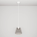 Lampada a sospensione con lampadina Ghost a cono smoky – Bianco – foto 3