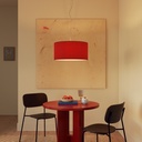Suspension Cilindro Medium – Sans ampoule, Canvas Rouge, Sans diffuseur – photo 2