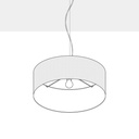 Suspension Cilindro Medium – Sans ampoule, Canvas Rouge, Sans diffuseur – photo 4