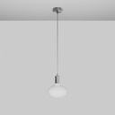 Pendant Lamp with Ellipse Porcelain-Effect LED Bulb – Brushed titanium – photo 3