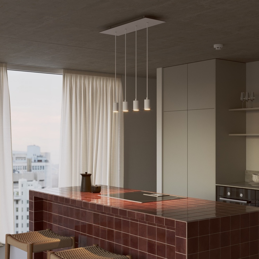Lampada a sospensione Bispot con 4 faretti GU10 1