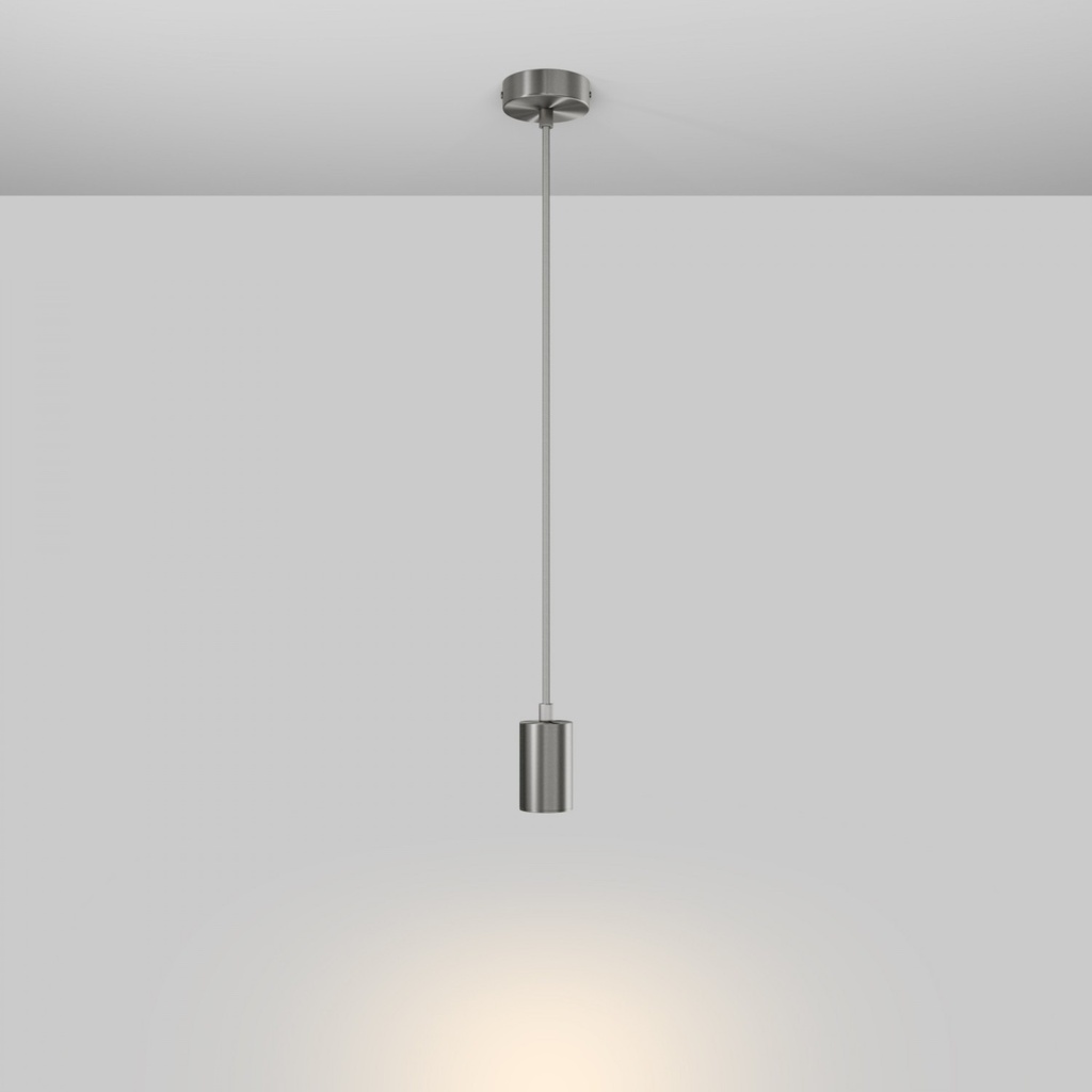 Pendant lamp with GU10 Bispot spotlight – Brushed titanium – photo 4