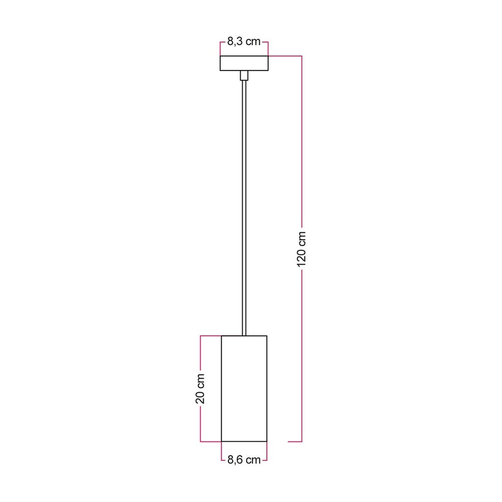 Lampada a sospensione Tub-E27 con paralume in legno – Senza lampadina – foto 5