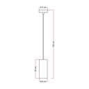 Lampada a sospensione Tub-E27 con paralume in legno – Senza lampadina – foto 5