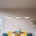 Lampada a sospensione SWING PASTEL con cavo tessile e finiture in metallo – Standard, Senza lampadina, Petrolio – foto 3