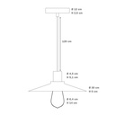 Lampada a sospensione SWING PASTEL con cavo tessile e finiture in metallo – Standard, Senza lampadina, Petrolio – foto 6