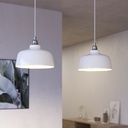 2-light pendant lamp with XXL Rose-One 675 mm and Coppa lampshade – Without bulb, Matt white – photo 3