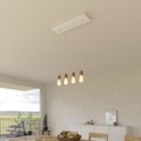 Suspension à 4 lumières avec XXL Rose-One 675 mm – Blanc mat – photo 2