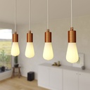 Suspension à 4 lumières avec XXL Rose-One 675 mm – Blanc mat – photo 3