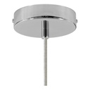 Pendant lamp with textile cable, Ellepi lampshade and metal details – Standard, Without bulb, White – photo 2