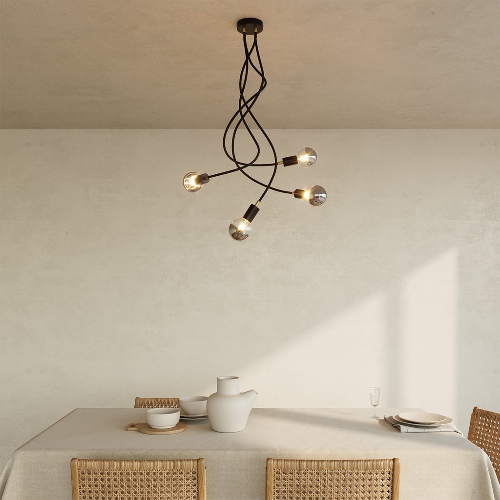 Plafoniera flessibile Flex 90 per lampadina G95 – Senza lampadina, Nero – foto 3