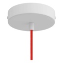 Lampada a sospensione con cavo tessile e paralume Campana XL in ceramica – No, Senza lampadina, Bianco lucido – foto 2